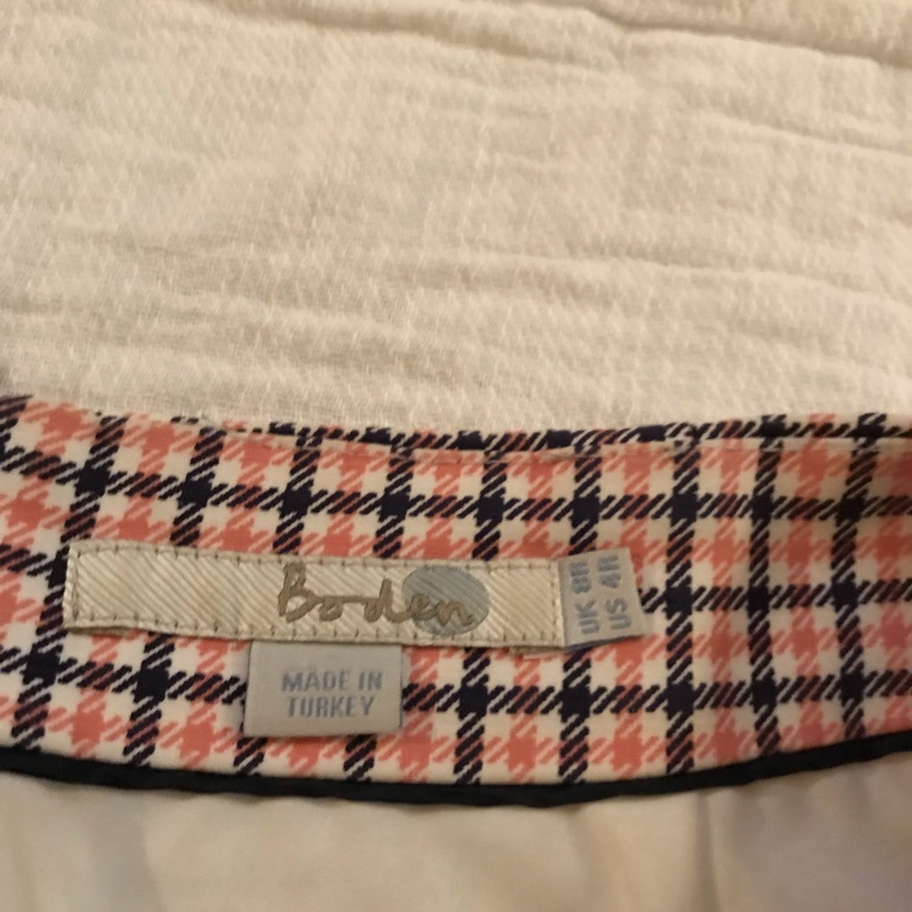Boden pencil skirt pink and white checkered - Picture 2 of 3